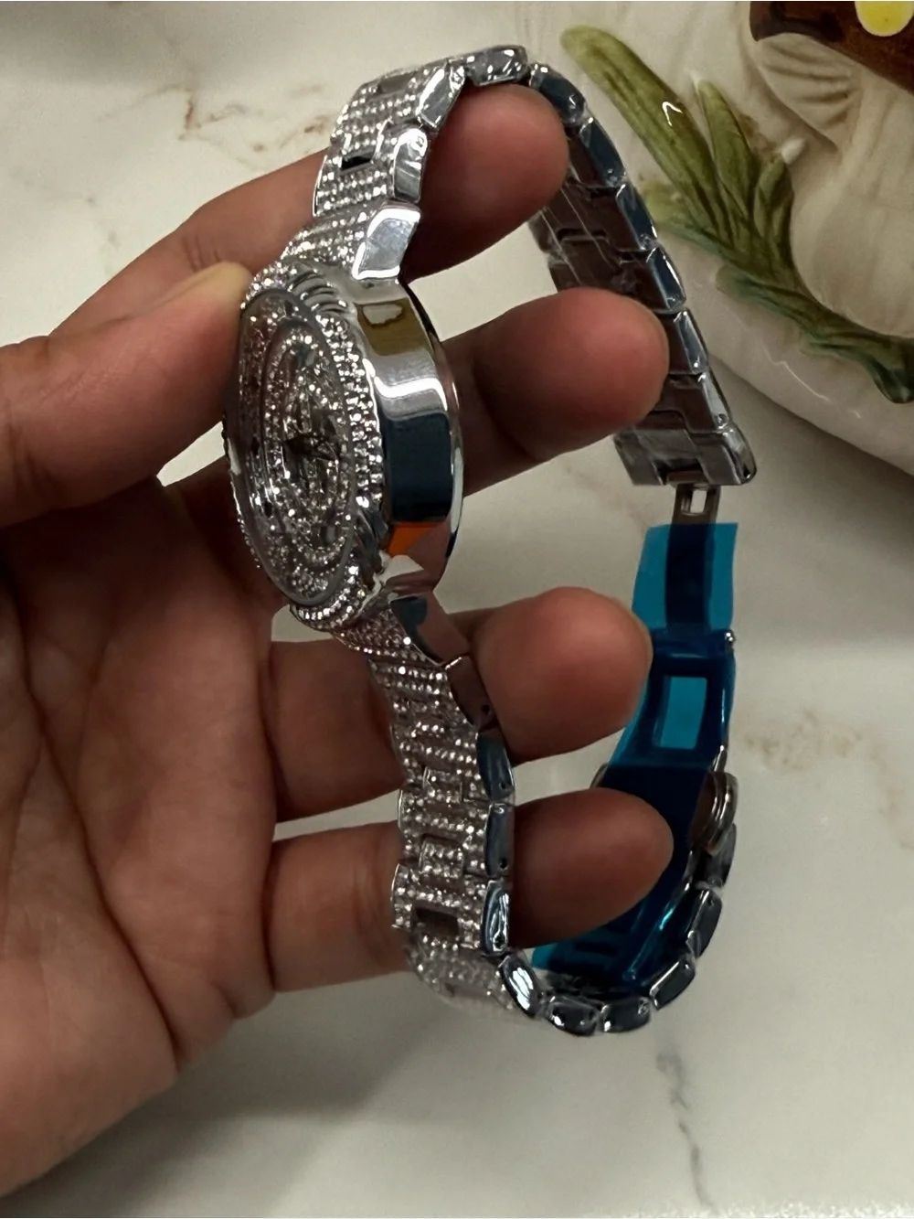 Silver Crystal Men's Fashion Watch - sparkling brand new